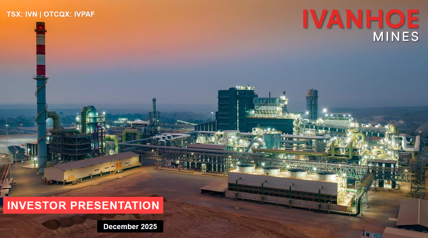Ivanhoe Mines, Investor Presentation, December 2025